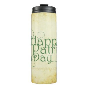 SlipperyJoe's Happy St. Patrick's Day holiday Iris Thermal Tumbler