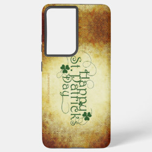 SlipperyJoe's Happy St. Patrick's Day three-leaf c Samsung Galaxy Case