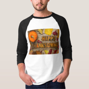 SlipperyJoe's Happy Thanksgiving pumpkin dried lea T-Shirt