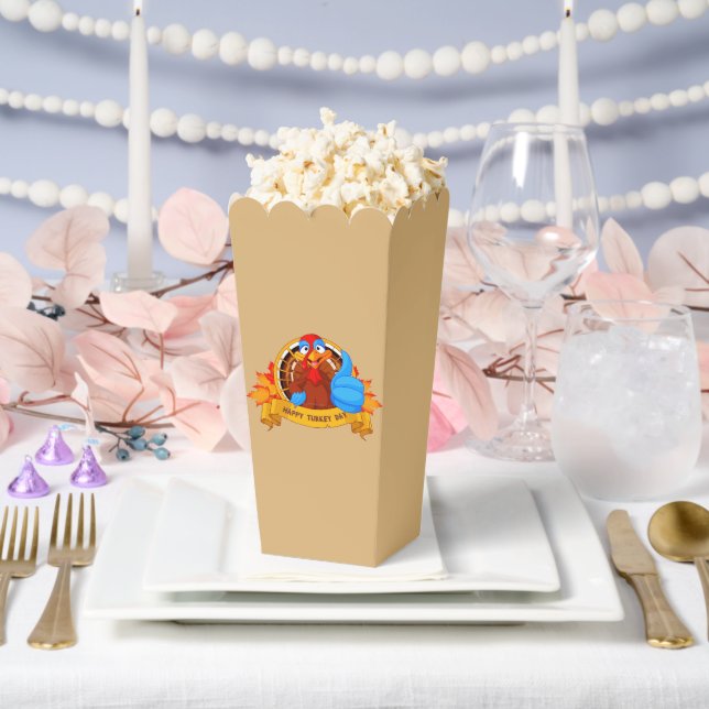 SlipperyJoe's Happy Turkey Day autumn leaves carto Favour Box (Wedding)