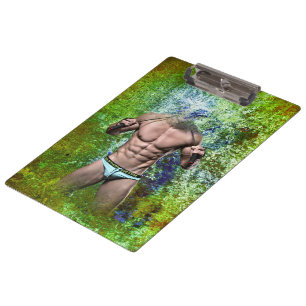 SlipperyJoe's highly muscular adult man shirtless Clipboard