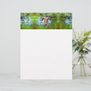 SlipperyJoe's highly muscular adult man shirtless Custom Letterhead