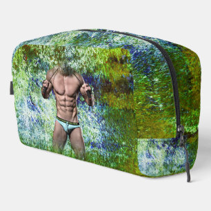 SlipperyJoe's highly muscular adult man shirtless  Dopp Kit