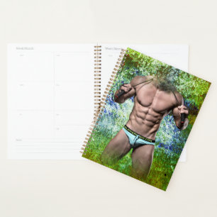 SlipperyJoe's highly muscular adult man shirtless Planner