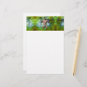 SlipperyJoe's highly muscular adult man shirtless Stationery