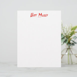 SlipperyJoe's hot mussy bold vivid red text brushs Custom Letterhead