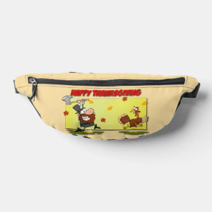 SlipperyJoe's humourous Thanksgiving theme funny c Bum Bags