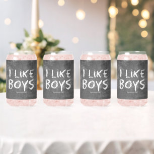 SlipperyJoe's I Like Boys dirty chalkboard dark te Can Glass