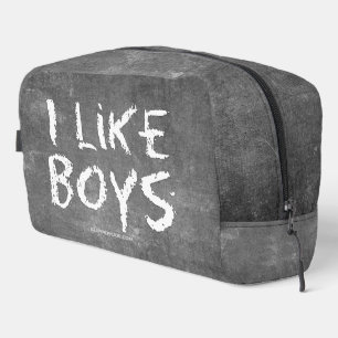 SlipperyJoe's I Like Boys dirty chalkboard dark te Dopp Kit