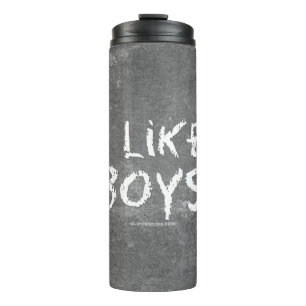 SlipperyJoe's I Like Boys dirty chalkboard dark te Thermal Tumbler