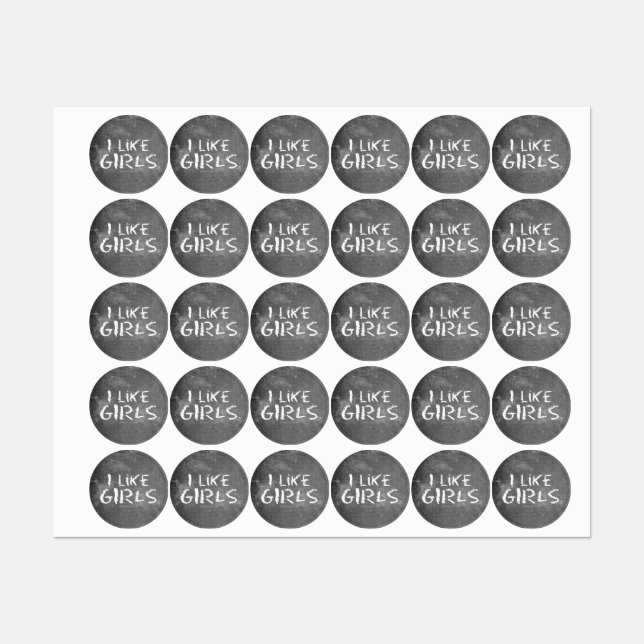 SlipperyJoe's I Like Girls dirty chalkboard dark t (Sheet)