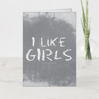 SlipperyJoe's I Like Girls dirty chalkboard dark t