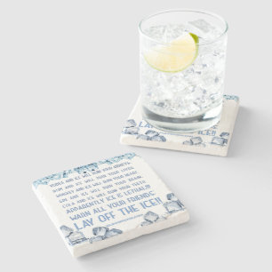 SlipperyJoe's ice alcohol vodka rum cola whiskey Stone Coaster