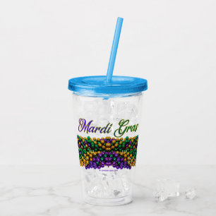 SlipperyJoe's iconic Mardi Gras–themed image elega Acrylic Tumbler