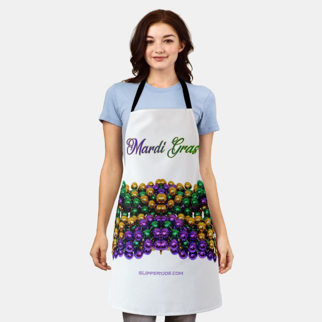 SlipperyJoe's iconic Mardi Gras–themed image elega Apron (Worn)