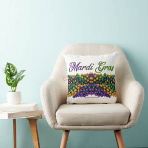 SlipperyJoe's iconic Mardi Gras–themed image elega Cushion