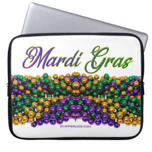 SlipperyJoe's iconic Mardi Gras–themed image elega Laptop Sleeve