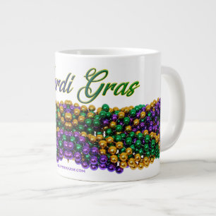 SlipperyJoe's iconic Mardi Gras–themed image elega Large Coffee Mug
