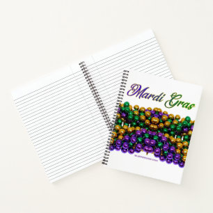 SlipperyJoe's iconic Mardi Gras–themed image elega Notebook