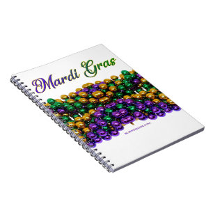 SlipperyJoe's iconic Mardi Gras–themed image elega Notebook