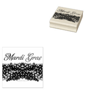 SlipperyJoe's iconic Mardi Gras–themed image elega Rubber Stamp