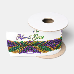 SlipperyJoe's iconic Mardi Gras–themed image elega Satin Ribbon