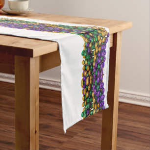 SlipperyJoe's iconic Mardi Gras–themed image elega Short Table Runner