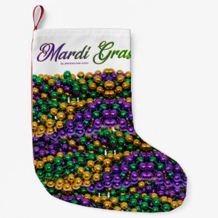 SlipperyJoe's iconic Mardi Gras–themed image elega Small Christmas Stocking