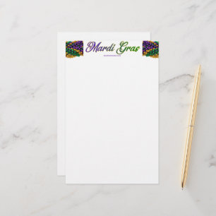 SlipperyJoe's iconic Mardi Gras–themed image elega Stationery
