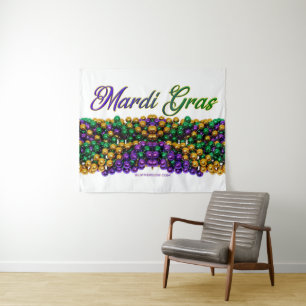 SlipperyJoe's iconic Mardi Gras–themed image elega Tapestry