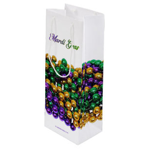 SlipperyJoe's iconic Mardi Gras–themed image elega Wine Gift Bag