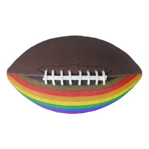 SlipperyJoe's Inclusive gay pride flag textured ru Football