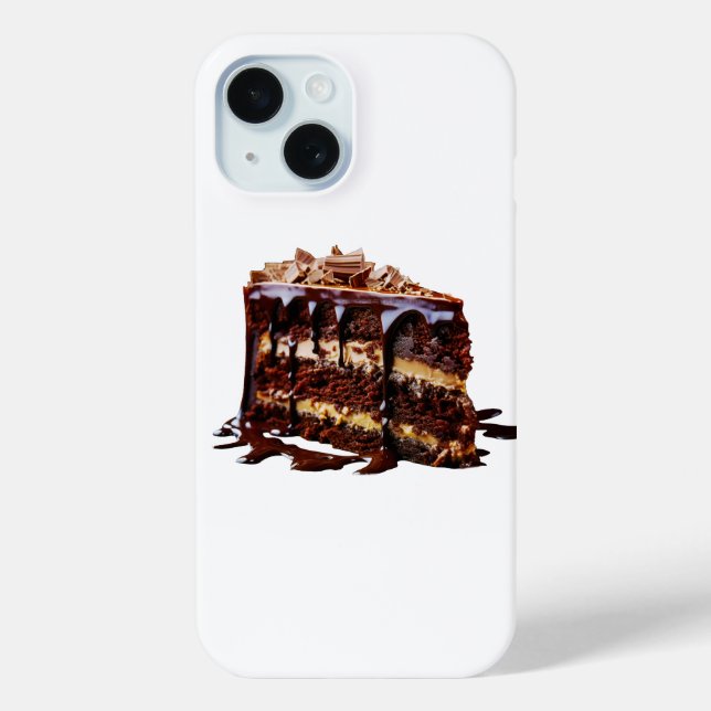 SlipperyJoe's indulgent multi-layer chocolate cake Case-Mate iPhone Case (Back)