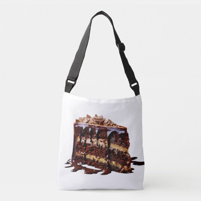 SlipperyJoe's indulgent multi-layer chocolate cake Crossbody Bag (Front)