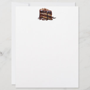 SlipperyJoe's indulgent multi-layer chocolate cake Custom Letterhead