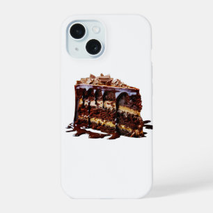 SlipperyJoe's indulgent multi-layer chocolate cake iPhone 15 Case