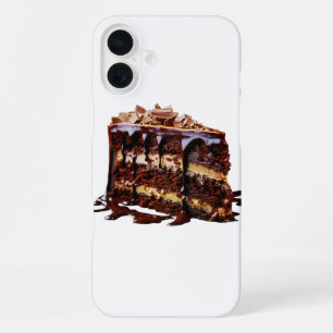 SlipperyJoe's indulgent multi-layer chocolate cake iPhone 16 Plus Case