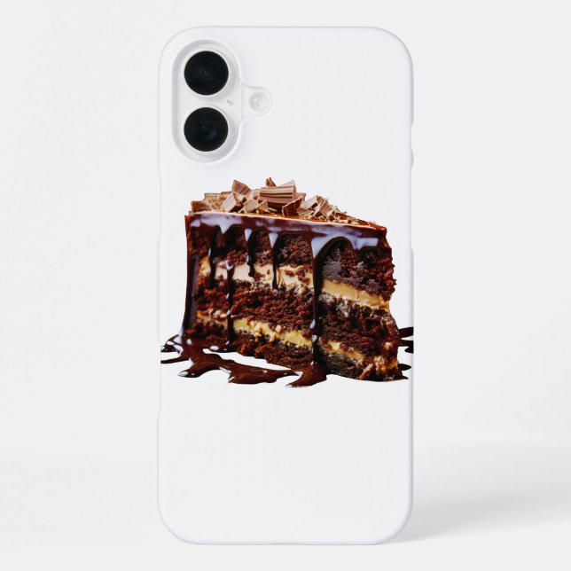 SlipperyJoe's indulgent multi-layer chocolate cake iPhone Case (Back)