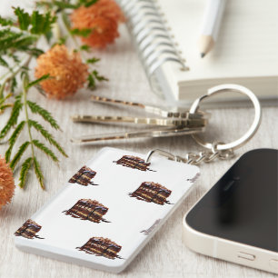 SlipperyJoe's indulgent multi-layer chocolate cake Key Ring
