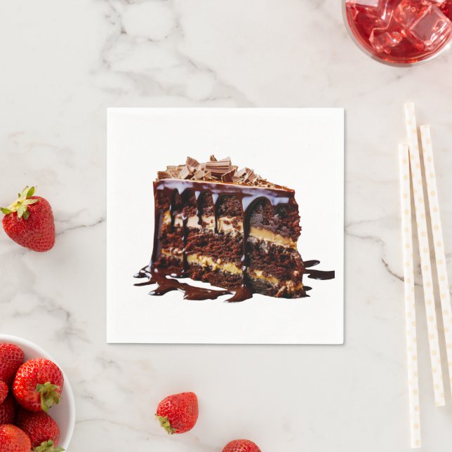 SlipperyJoe's indulgent multi-layer chocolate cake Napkin (Insitu)