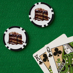 SlipperyJoe's indulgent multi-layer chocolate cake Poker Chips