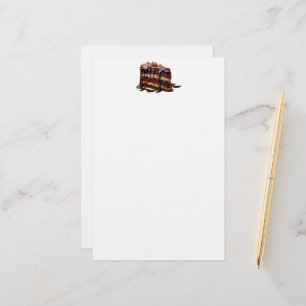 SlipperyJoe's indulgent multi-layer chocolate cake Stationery