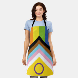SlipperyJoe's Intersex pride flag yellow backgroun Apron