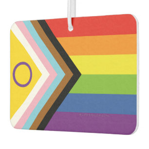 SlipperyJoe's Intersex pride flag yellow backgroun Car Air Freshener