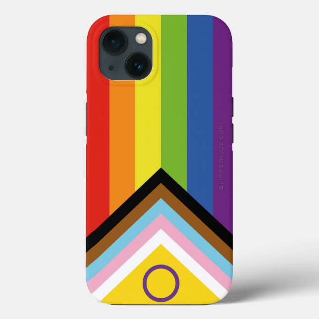 SlipperyJoe's Intersex pride flag yellow backgroun Case-Mate iPhone Case (Back)