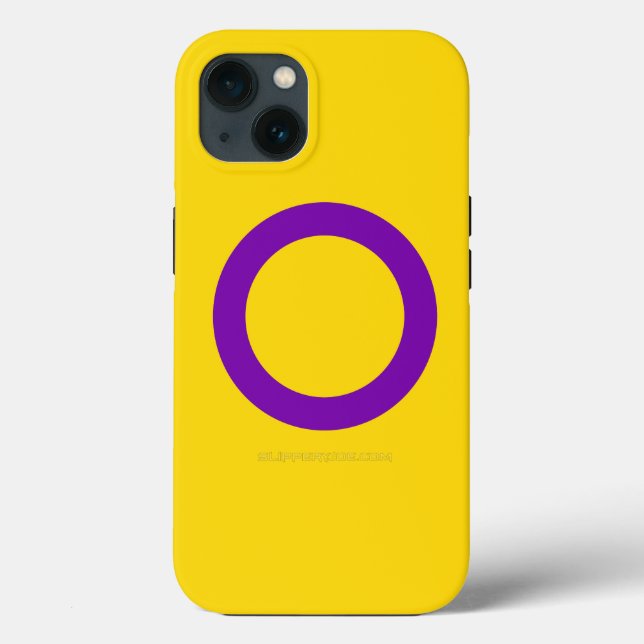 SlipperyJoe's Intersex pride flag yellow backgroun Case-Mate iPhone Case (Back)