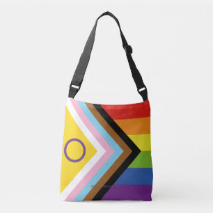 SlipperyJoe's Intersex pride flag yellow backgroun Crossbody Bag