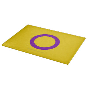 SlipperyJoe's Intersex pride flag yellow backgroun Cutting Board