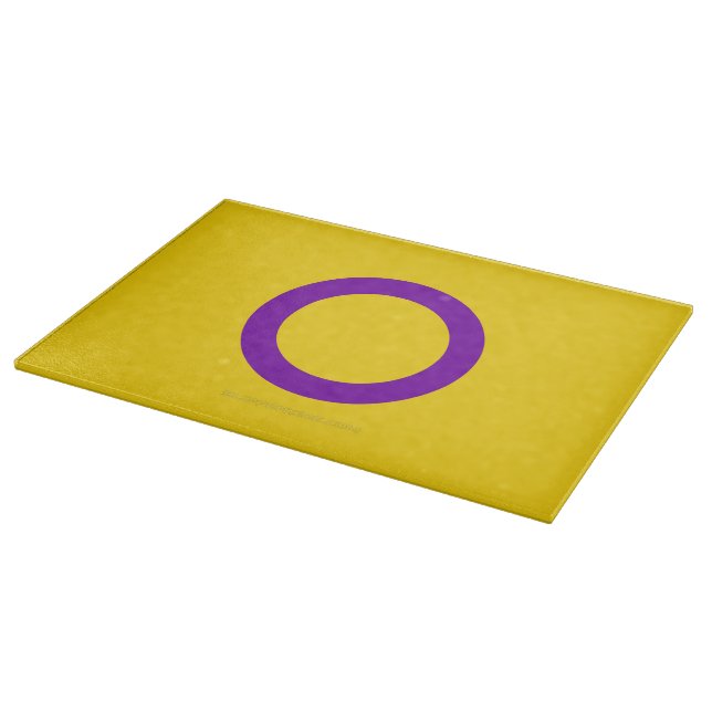 SlipperyJoe's Intersex pride flag yellow backgroun Cutting Board (Corner)