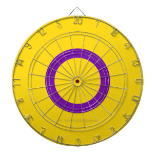 SlipperyJoe's Intersex pride flag yellow backgroun Dartboard
